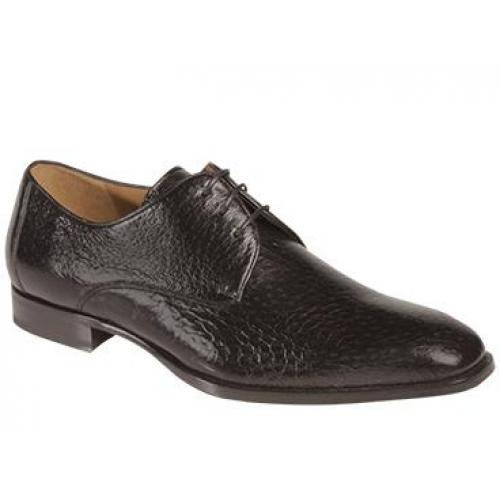 Mezlan "Escorial" Black Genuine Textured Wild Boarskin Oxford Shoes 6031-WB